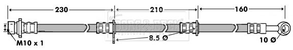 BORG & BECK Bremžu šļūtene BBH7448